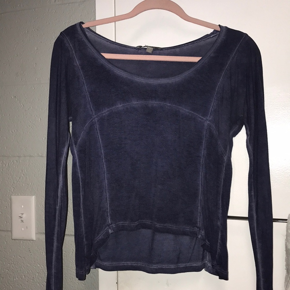 Blue Long Sleeve Top